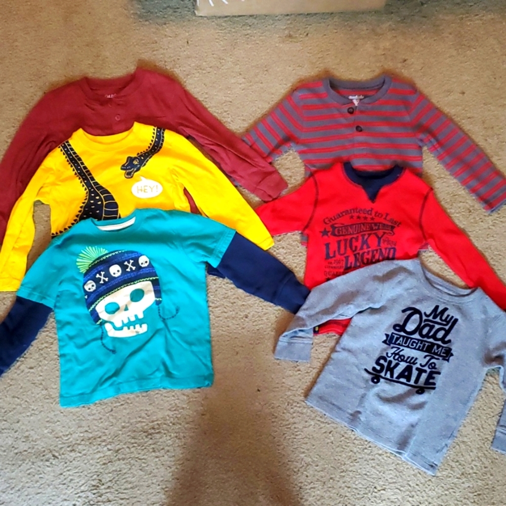 Boys 6 Long Sleeve Shirts 4T